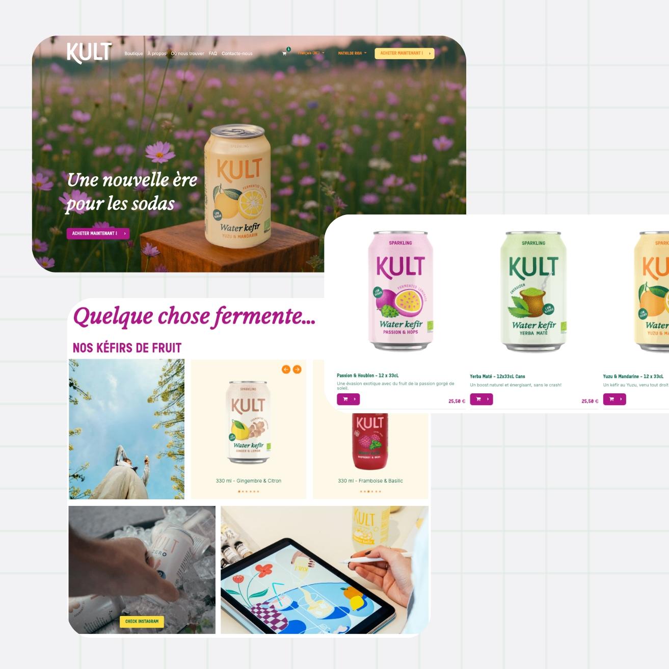 Mock up site e commerce Kult Odoo