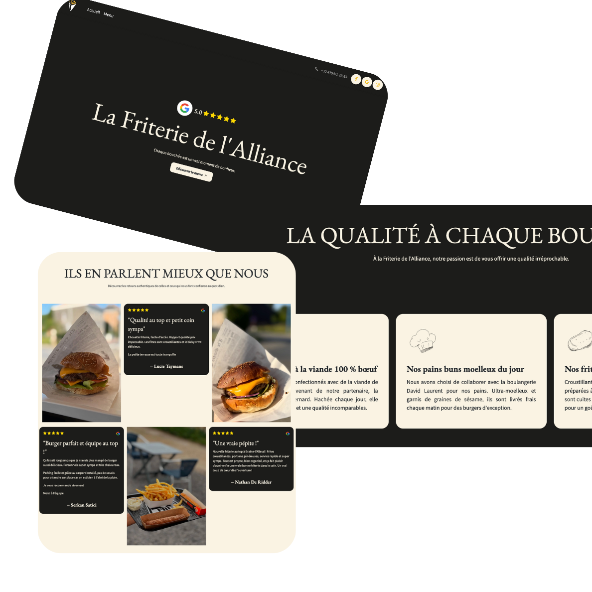 mockup friterie de l'alliance