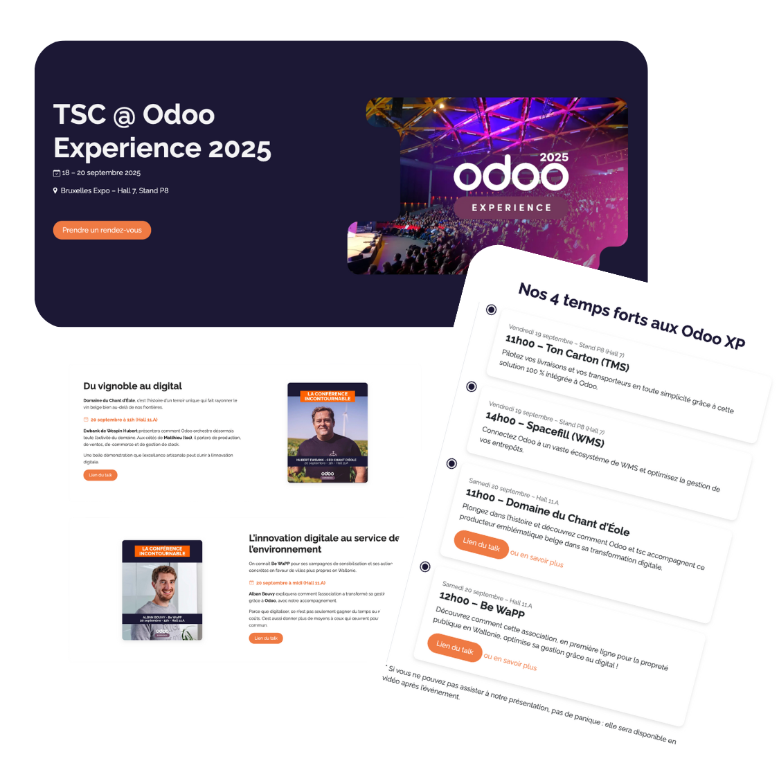 mockup landing page the service company