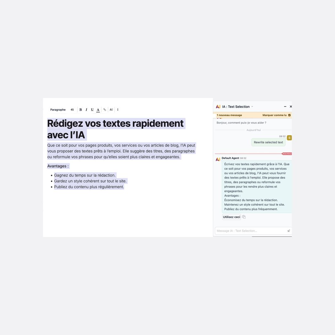 Aide à la rédaction Odoo website