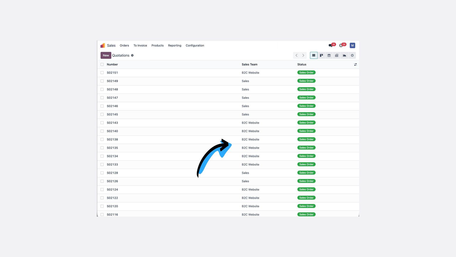 Module vente Odoo intégré site web 