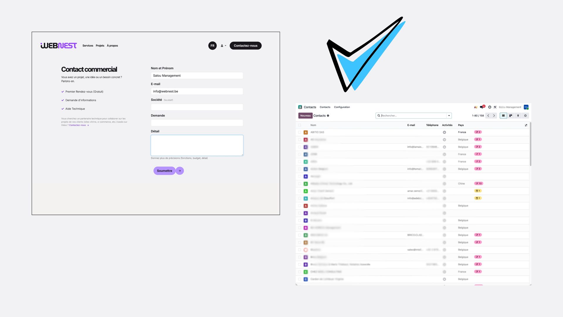formulaire de contact