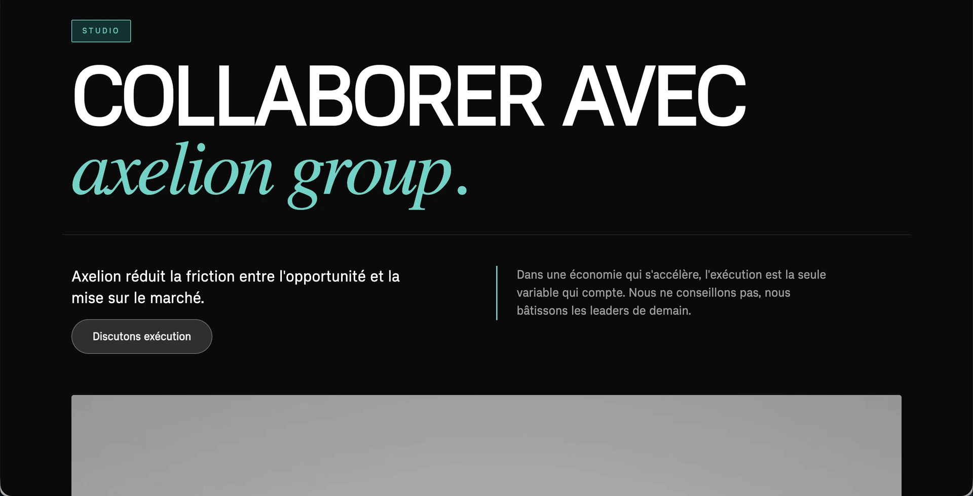 Axelion — site vitrine réalisé par WebNest (aperçu 2)