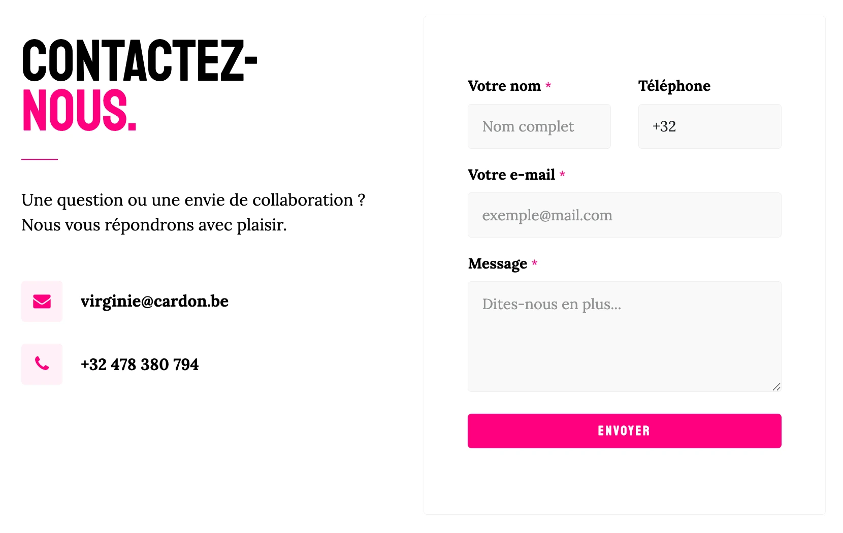 Virginie Cardon de Lichtbuer — site vitrine réalisé par WebNest (aperçu 6)