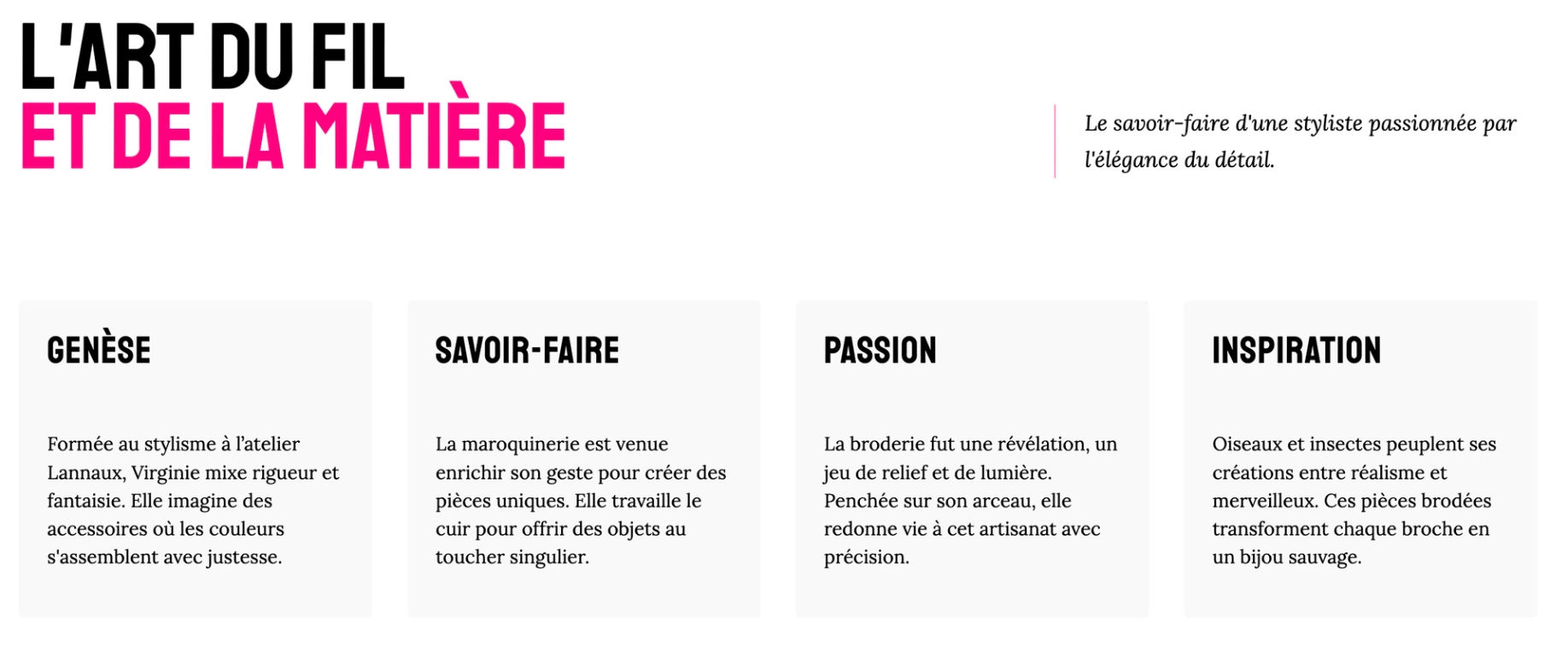 Virginie Cardon de Lichtbuer — site vitrine réalisé par WebNest (aperçu 4)