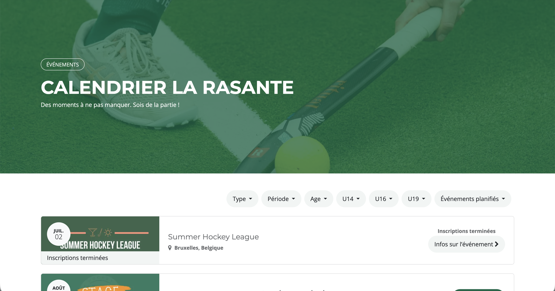 Hockey La Rasante — site vitrine réalisé par WebNest (aperçu 4)