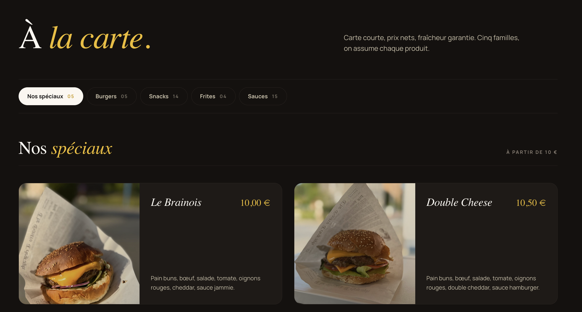 Friterie de l'Alliance — site vitrine réalisé par WebNest (aperçu 6)