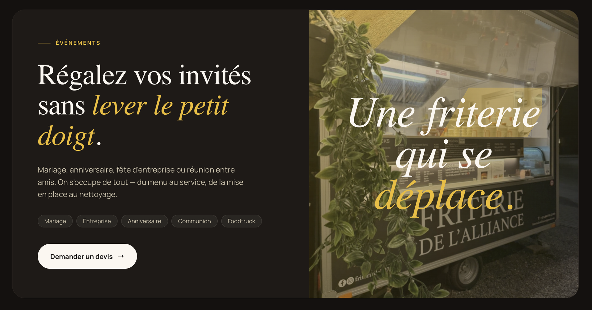 Friterie de l'Alliance — site vitrine réalisé par WebNest (aperçu 4)