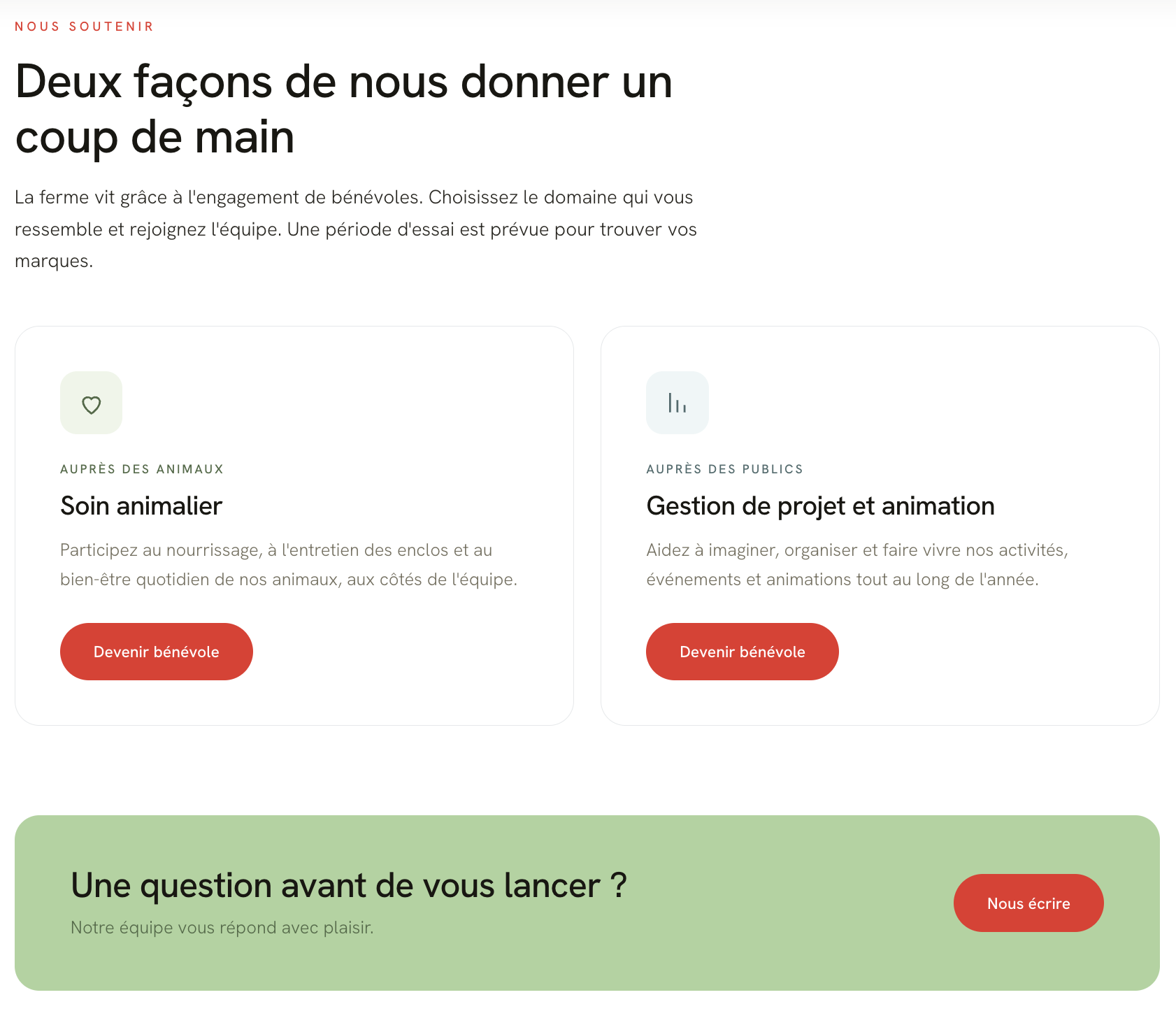 La Ferme du Parc Maximilien — site réalisé par WebNest (aperçu 1)