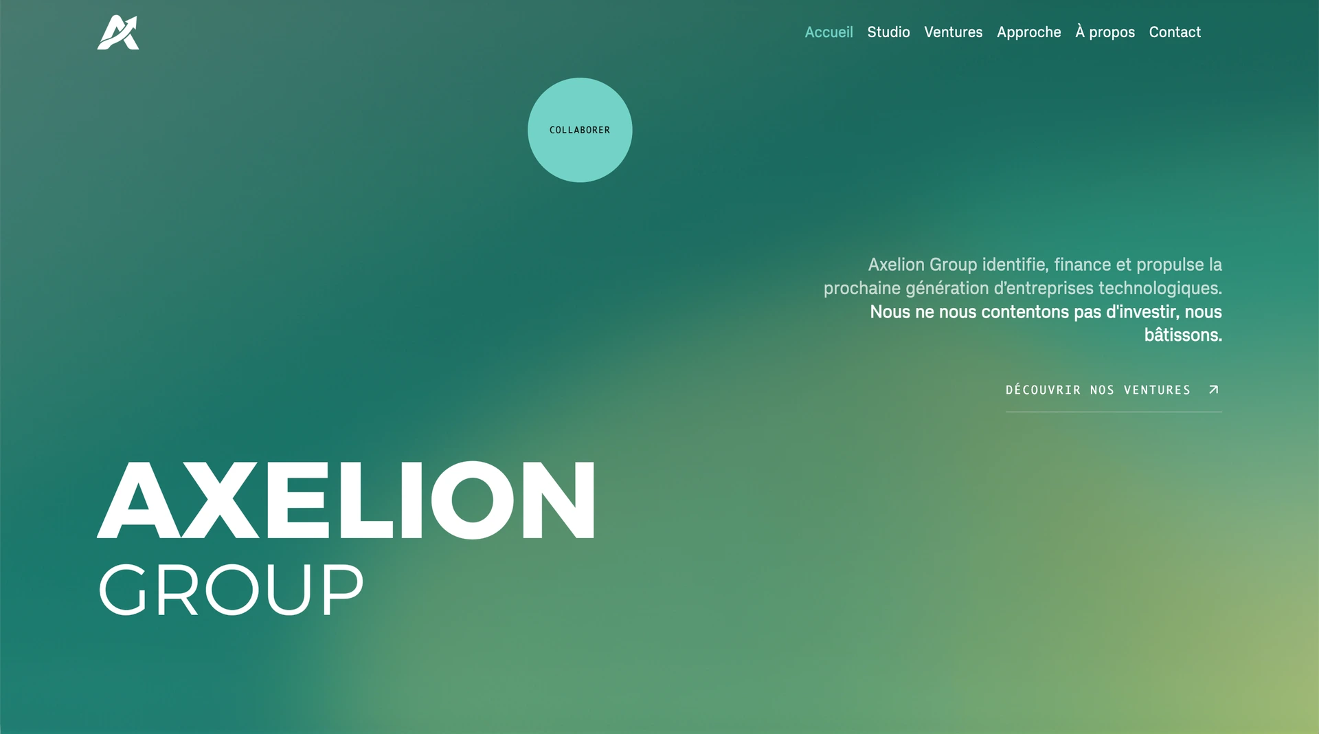Aperçu du site Axelion par WebNest