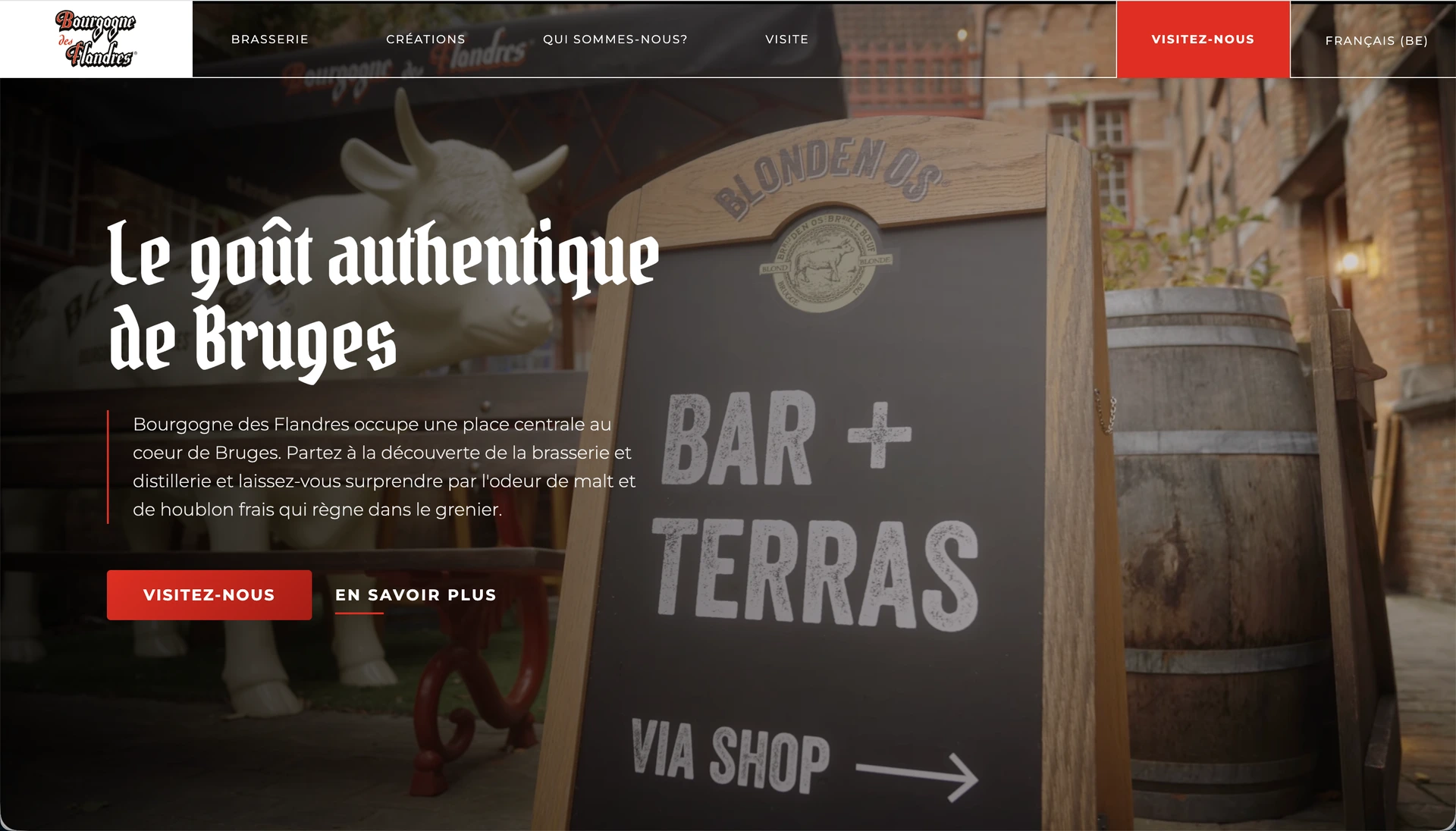 Voorbeeld van de site Bourgogne des Flandres door WebNest