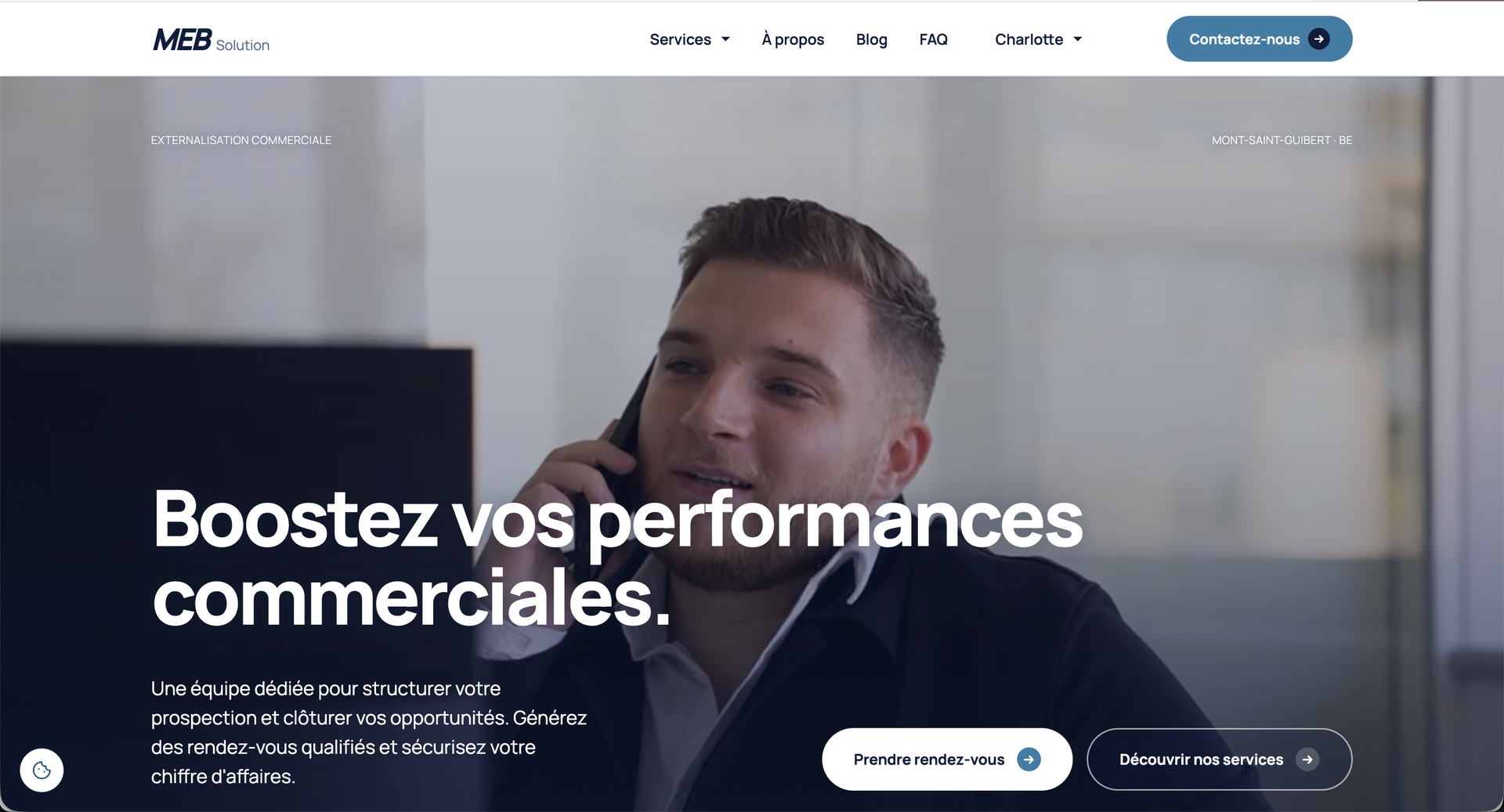Aperçu du site MEB Solution par WebNest