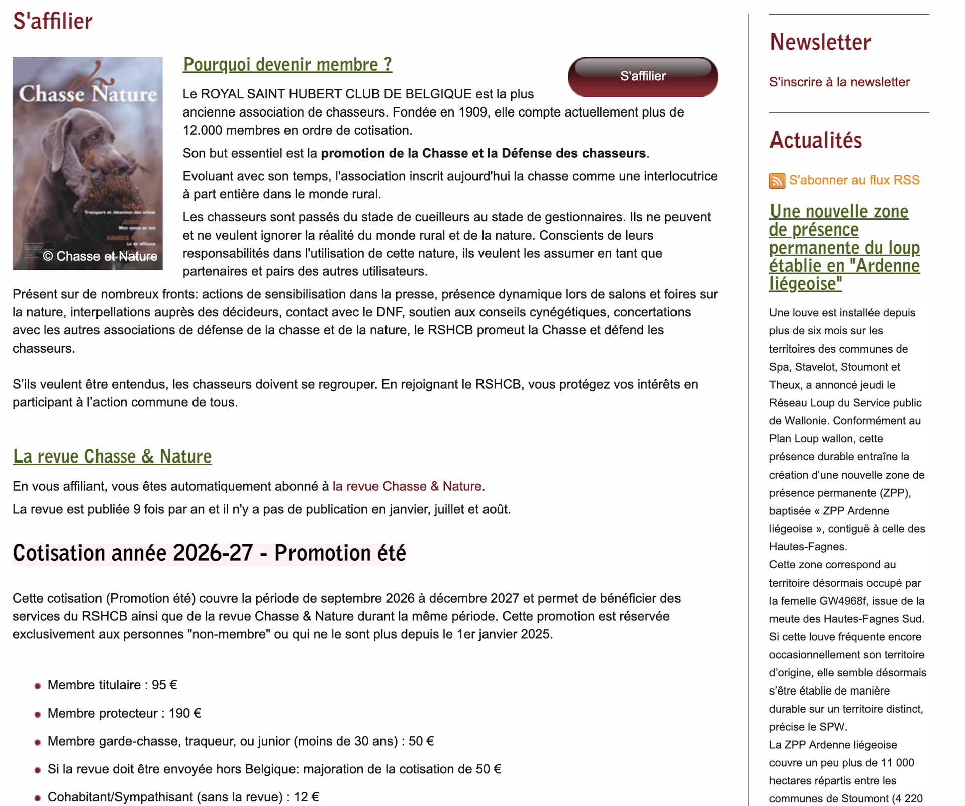 Devenir membre RSHCB