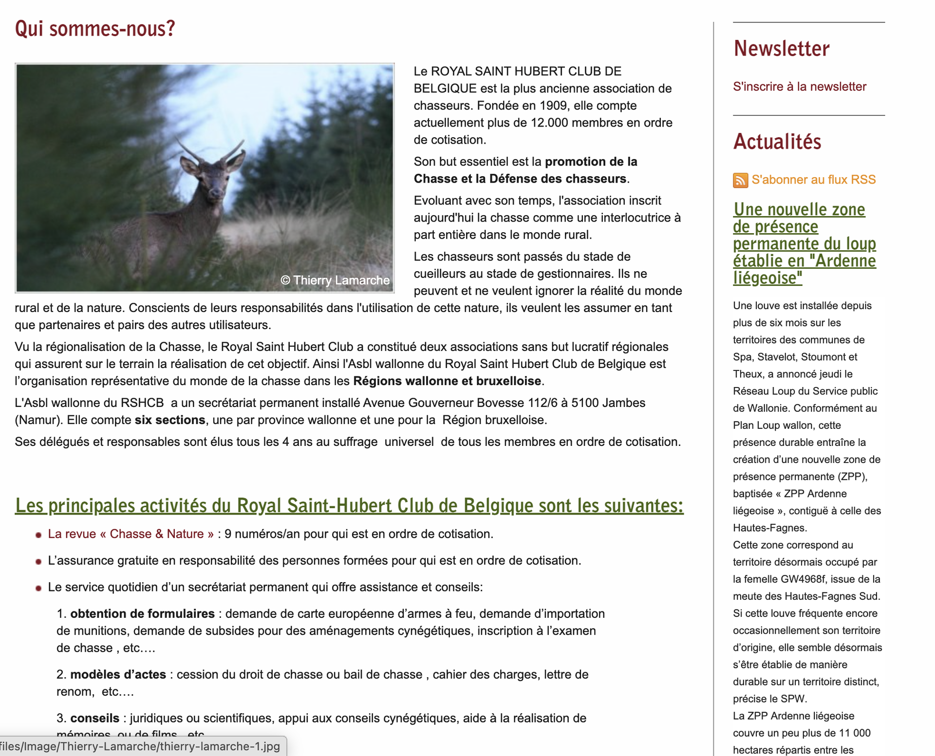 Qui sommes-nous RSHCB