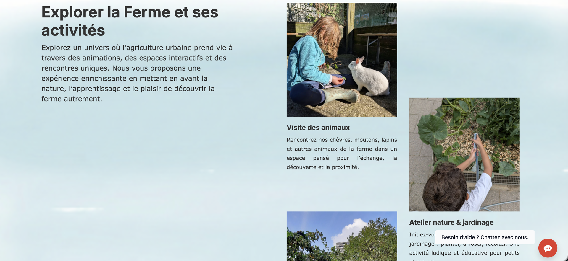 Avant : ancien site La Ferme du Parc Maximilien (refonte WebNest)
