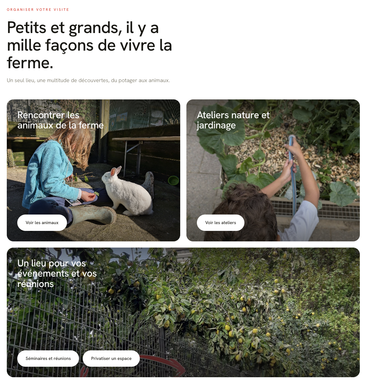 Après : nouveau site La Ferme du Parc Maximilien (refonte WebNest)