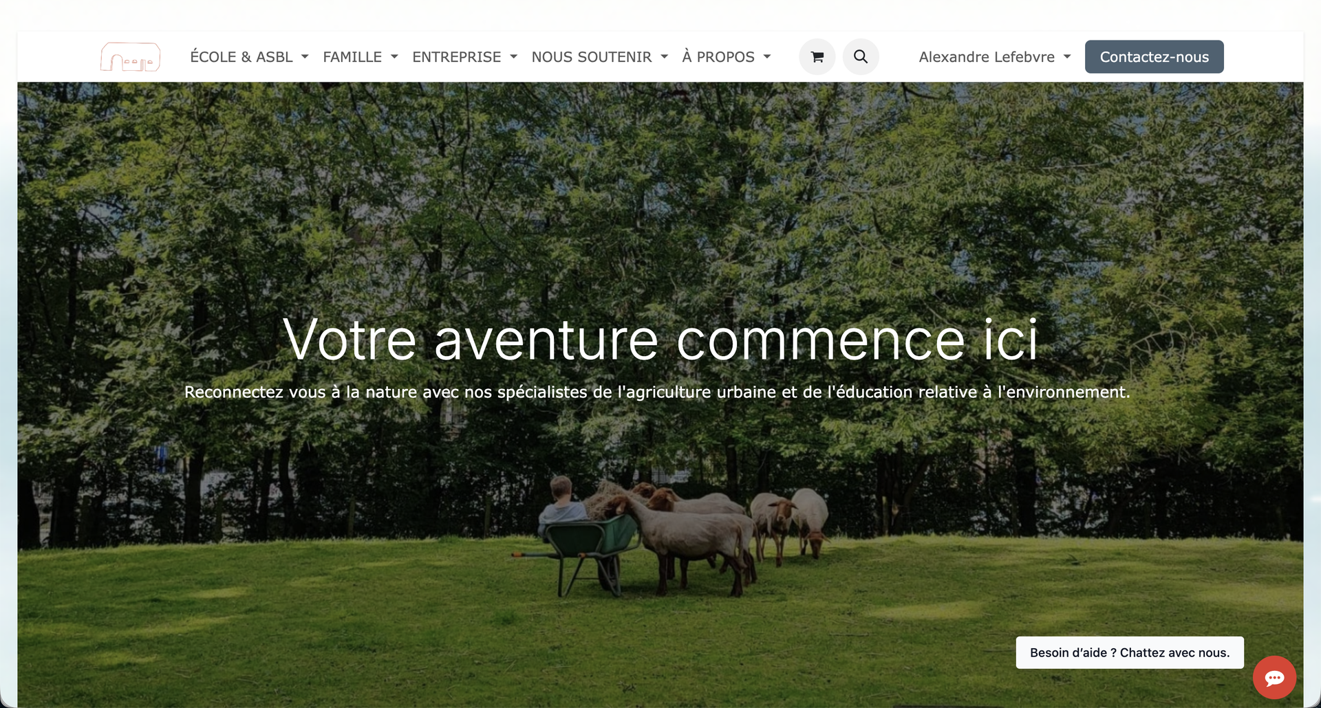 Avant : ancien site La Ferme du Parc Maximilien (refonte WebNest)